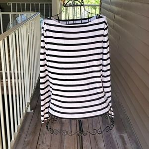 Black and Cream Stripped Gap Light Weight Sweater.